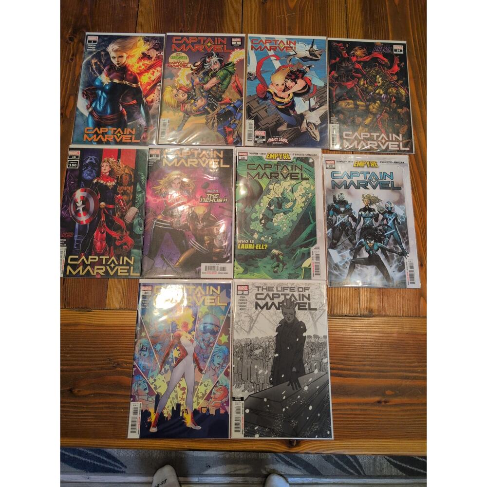 Captain Marvel Comic Book Lot of 9 -#1 4 11 14 16-18 20 38 Echo, She-Hulk, Rogue